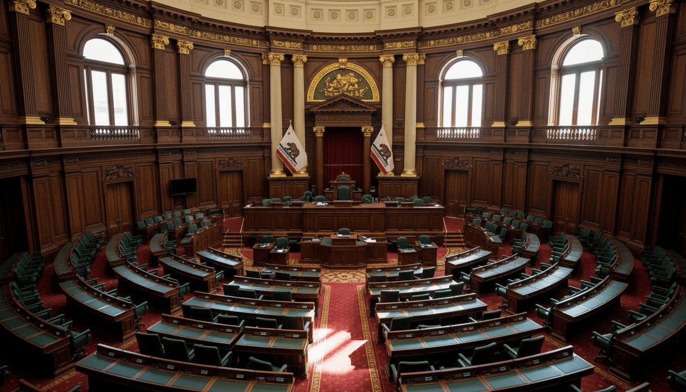 California State Assembly chamber where the legislature sits