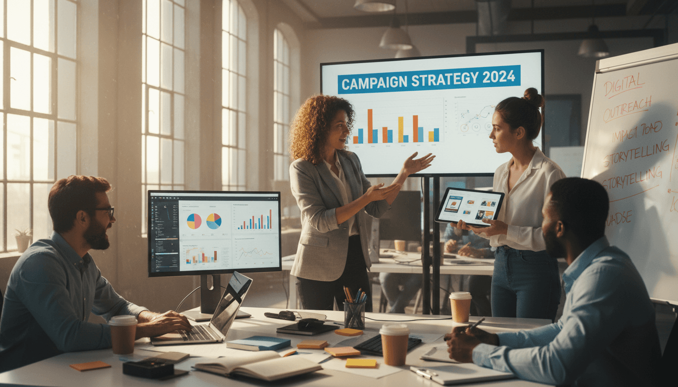 Communications Manager developing public awareness campaigns